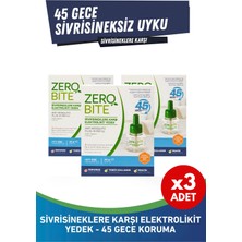 Zerobite Elektrolikit Yedek 3'lü Eko Set - Sivrisineklere Karşı 45 Gece Koruma 3X30ML