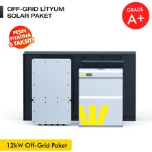 Werer Energy 12KW Tri-Faz Off-Grid Solar Paket - Lifepo4 Batarya/ınverter/solar Panel