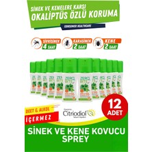 Zerobite Kovucu Sprey 12'li Eko Set - Sinek Kene Okaliptüs Özlerinden Gelen Koruma 12X100ML