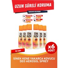 Sinkov Kovucu Deo Sprey 6'lı Eko Set - Sinek Kene Yakarca Uzun Süre Koruma 6X100ML