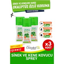 Zerobite Kovucu Sprey 3'lü Eko Set - Sinek Kene Okaliptüs Özlerinden Gelen Koruma 3X100ML
