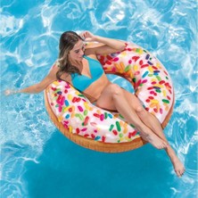 intex 114 cm Serpme Donut Şişme Simit Eğlenceli Kullanım İçin Gençler ve Yetişkinler İçin Uygun