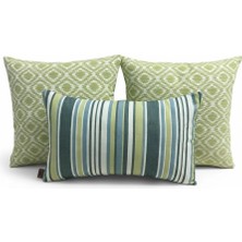 Elanora Home Indoor Outdoor Kırlent,güneşe Dayanıklı Balkon Bahçe Marin Kırlent Kılıfı 3’lü Set