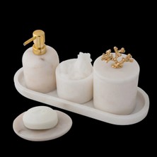 Miarik Design Dekoratif Beyaz Mermer Banyo Seti