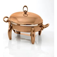 Güren 101000218 Mum Isıtıcılı Oval Servis Seti 3 Lt Rose Gold