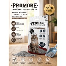 Promore Aktif Karbonlu Kedi Kumu 10 L - Doğal Bentonit, Uzun Süreli Koku Kontrolü, Az Dağılma