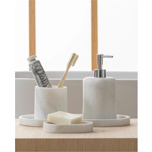 Miarik Design Dekoratif Beyaz Mermer Banyo Seti