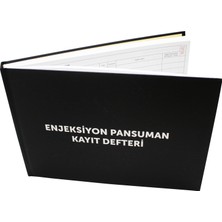 Hastane Defterleri Naturist Enjeksiyon Pansuman Kayıt Defteri 400 Sayfa Sert Cilt Kapak A4 Boyutunda Siyah