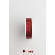 Hobi Dünyası Evim 1 Adet 0.3 mm Çiçek Takı Amigurumi Teli Bükülebilir Boncuk Armcuff Metal Tel (~20 Metre) - Kırmızı