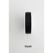 Hobi Dünyası Evim 1 Adet 0.3 mm Çiçek Takı Amigurumi Teli Bükülebilir Boncuk Armcuff Metal Tel (~20 Metre) - Siyah