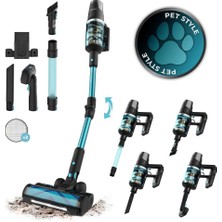 Cecotec Conga Rockstar RX50 Pet Flex Kablosuz Dikey Süpürge | 30.000 Pa, 90 dk Şarj, LED Başlık