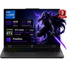 Lenovo Loq 17IRX10 83JH00CNTR-01 I7-13650HX 16GB Ddr5 2tb SSD RTX5060 8gb Tgp 115W 17.3" IPS 165Hz Freedos