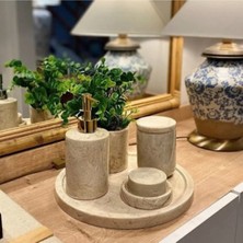 Miarik Design Dekoratif Mermer 5 Li Banyo Seti Takımı
