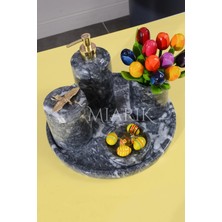 Miarik Design Dekoratifmermer Aksesuar Detaylı 5 Li Banyo Seti Takımı