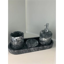 Miarik Design Siyah Mermer Banyo Seti