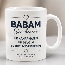 Kadorex Design Babalar Günü Hediye Kupası – Babama Özel Anlamlı Baskılı Kupa Bardak