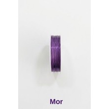 Hobi Dünyası Evim 1 Adet 0.3 mm Çiçek Takı Amigurumi Teli Bükülebilir Boncuk Armcuff Metal Tel (~20 Metre) - Mor