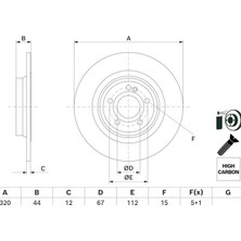Bosch Mixdepo Fren Diski Arka Mercedes W177 V177 W247 C118 X118 H247 X247 Spor Tip