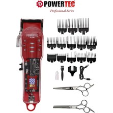 Powertec TR-3100 Profesyonel Şarjlı Saç Sakal Tıraş Makinesi | Makas Hediyeli
