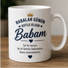 Kadorex Design Babalar Günü Hediye Kupası – Babama Özel Anlamlı Baskılı Kupa Bardak