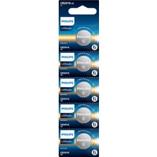Philips CR2016 3V Lityum Düğme Pil,saat ve Kumanda Pili - DL2016 Muadili - CR2016P5/01B -5'li Paket