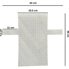 İğne İzi Plastik Beyaz Çanta Kanvası 40X36 cm - Çanta Yapım Filesi - Dıy El Yapımı Çanta Malzemesi - Plastik Kanvas Çanta Iskeleti - Çanta Yapım Aparatı -