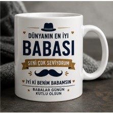 Kadorex Design Babalar Günü Hediye Kupası – Babama Özel Anlamlı Baskılı Kupa Bardak