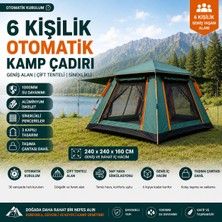 Airstorr 6 Kişilik Tam Otamatik Tenteli Kamp Çadırı Portatif Anti-Uv Su Geçirmez Outdoor Plaj Piknik Çadır