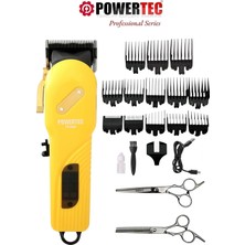 Powertec TR-3000 Profesyonel Şarjlı Saç Sakal Tıraş Makinesi | Makas Hediyeli