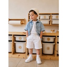 Dundee Kids Erkek Çocuk Denim Gömlek Şort 2 Li Takım