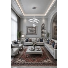 Gusto Lighting Alora LED Sarkıt Avize Krom ,3 Renk Yanabilen Modern Avize,salon LED Avize