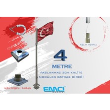 Emci Paslanmaz Bayrak Direği