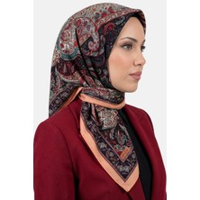 Hadiora Kadın Siyah Somon Pembe Etnik Desen Dikişli Yazma