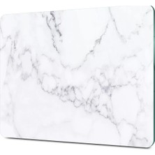 Decovetro Cam Kesme Tahtası ve Sunumluk Beyaz Mermer Desenli 25 x 35 cm