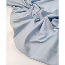Kumaş Parça Açık Mavi Penye Örme Kumaş Ince Yumuşak Tişörtlük, Bluzluk & Astarlık En: 140CM