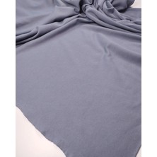 Kumaş Parça Gri Mavi 3 Iplik Penye Kumaş Şardonlu Yumuşak Eşofmanlık & Sweatlik En: 185CM