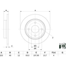 Bosch Mixdepo Arka Fren Disk Ayna Fiesta 17-