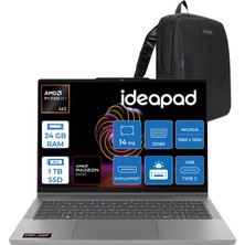Lenovo Ideapad 5 2-In-1 14AGP11 Amd Ryzen Aı 7 445 24GB Ddr5 1tb SSD Radeon™ 840M Graphics 14" Wuxga (1920X1200) IPS 400NITS Dokunmatik Freedos Bilgisayar 83UH0049TRF08+ZETTAÇANTA