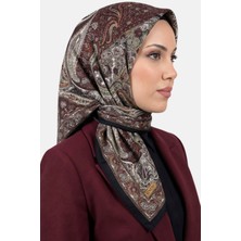 Hadiora Kadın Siyah Kahve Etnik Desen Dikişli Yazma