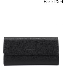 Gönderi(r) Kadın Siyah  Yatay Hakiki Deri Cüzdan