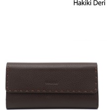 Gönderi(r) Kadın Kahverengi  Yatay Hakiki Deri Cüzdan