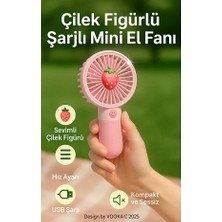 vooka Fan Soğutucu Meyve Figürlü Mini Vantilatör Klima Güçlü Serinletici Taşınabilir Şarjlı Masa Üstü Sessiz Standlı