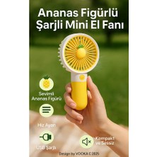vooka Fan Soğutucu Meyve Figürlü Mini Vantilatör Klima Güçlü Serinletici Taşınabilir Şarjlı Masa Üstü Sessiz Standlı