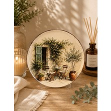 Baykuşca 24 cm Dekoratif Duvar Tabağı | Provence Teras | Fransız Tarzı Ev Dekoru | Vintage Tabak