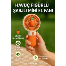 vooka Fan Soğutucu Meyve Figürlü Mini Vantilatör Klima Güçlü Serinletici Taşınabilir Şarjlı Masa Üstü Sessiz Standlı