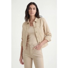 Masha Kate Gold Düğme Detaylı Denim Ceket