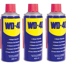 Henkel WD-40 Çok Amaçlı Pas Sökücü 400 ml 3 Adet Metal Yüzeyler İçin Pas Çözücü ve Koruyucu