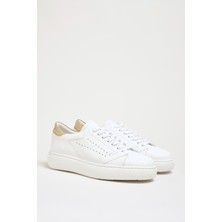 Faruk Balkanas Marisa Model Hakiki Natural Deri Eva Taban Sneaker Ayakkabı