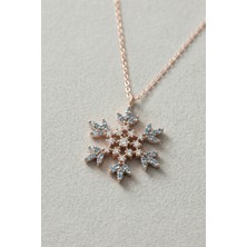 Parmas Design Kar Tanesi Parlak Mavi 925 Ayar Gümüş Kadın Hediye Kolye 01754