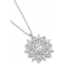 Parmas Design Asalet Çiçeği Özel Kesim Lotus 925 Ayar Gümüş Kadın Hediye Kolye 01735